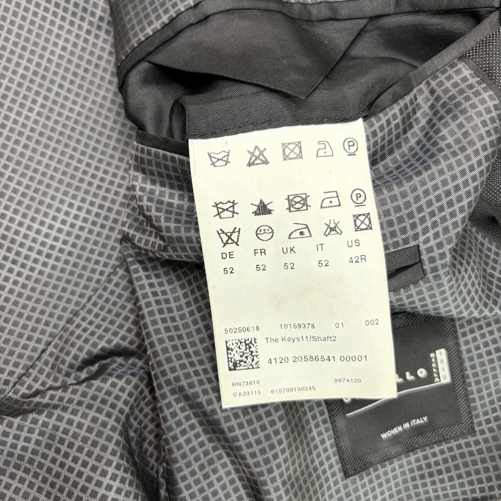 Hugo Boss Men's Super 120 100% Wool Birdseye Suit Gray Size 42R 36x32 - Picture 8 of 16